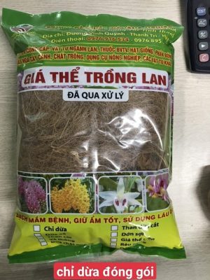 Chỉ dừa trồng lan