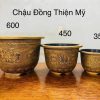 Chậu nhựa giả đồng hoa văn cổ điển