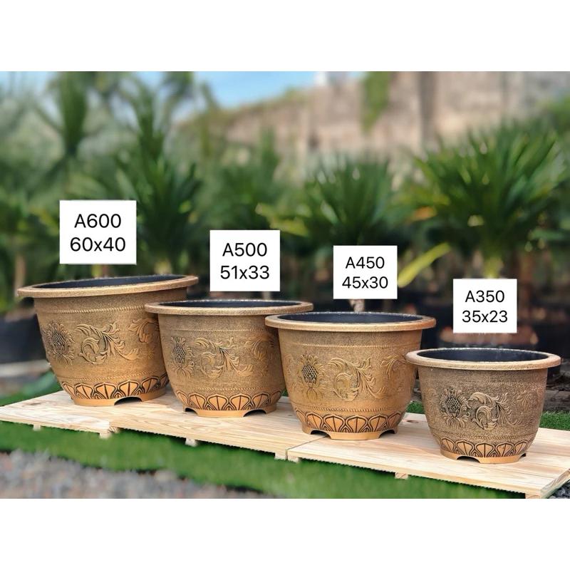 Chậu nhựa giả đồng 
