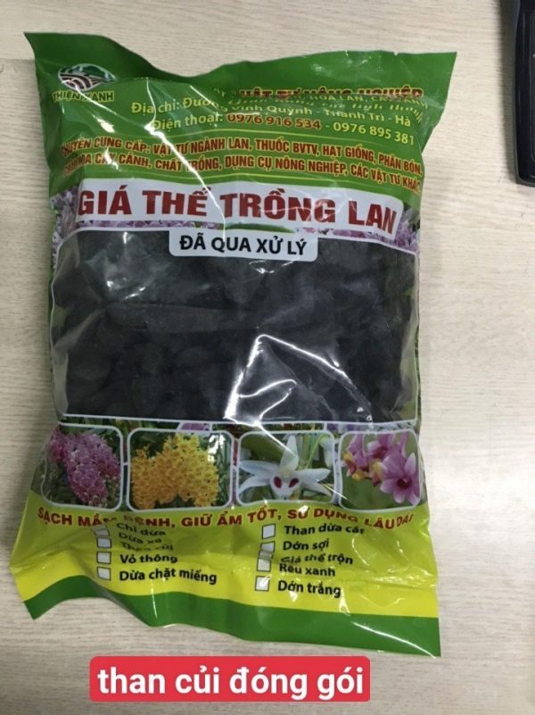 Giá thể than củi trồng lan