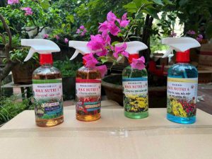 Bộ chai xịt sẵn Max Nutri 1,2,3,4 (sữa dinh dưỡng cây trồng) tiện lợi dạng xịt